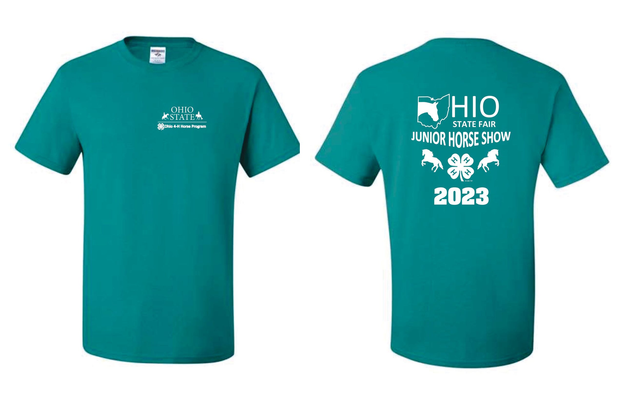 Solid Teal Junior Horse Show T-Shirt | Ohio 4-H Horse Program